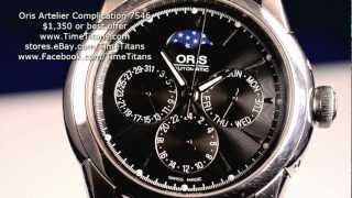 Oris Artelier Complication Moonphase Day Date 24 Hours 7546 [upl. by Eibob]