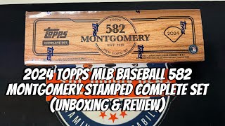 2024 Topps MLB Baseball 582 Montgomery Stamped Complete Set Opening Unboxing amp Review 1st Look [upl. by Amer]