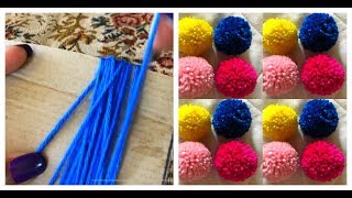 DIY Como Hacer Pompones Facil  OneThousandLooks [upl. by Zug]