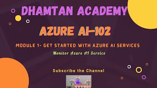 Azure AI102  Get Started with Azure AI Services  7 Monitor Azure AI Services [upl. by Ihcehcu399]