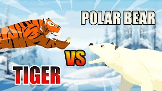 Tiger vs Polar Bear  Apex Predator Tournament S1  Animal Animation [upl. by Daub]