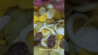 Layered Potatoes Casserole With Sausages shorts [upl. by Yort]