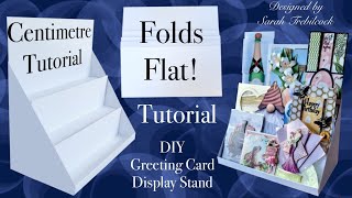 ✂️ Cms Tutorial DIY greeting card display stand Folds flat for Craft fairs Market stalls Table top [upl. by Suedama]