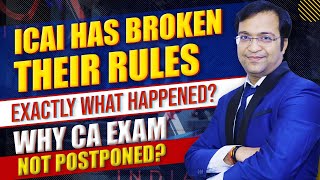 Why CA May 24 Exam Not Postponed by ICAI Institute  Exactly What Happened  Abhimanyyu Agarrwal [upl. by Tova636]