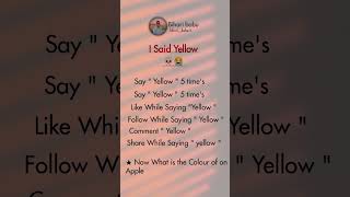 I said yellow 💀😭😭youtubeshorts english trending viralvideo shorts shortsfeed trendingshorts [upl. by Atika]