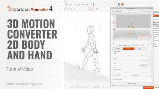 Cartoon Animator 4 Tutorial  3D Motion Converter 2D Body amp Hand [upl. by Ayahs423]