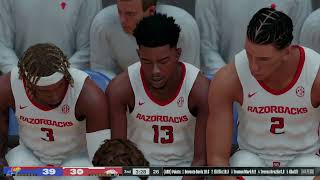 Kansas vs Arkansas College Basketball 2nd Half Simulation NBA 2K24 Mod [upl. by Ylyl]