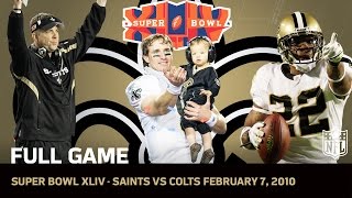 Super Bowl XLIV Saints First Super Bowl  Saints vs Colts  NFL Full Game [upl. by Velvet]