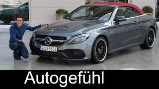 MercedesAMG C63S V8 Convertible FULL REVIEW test driven 510 hp allnew neu 2017 2016  Autogefühl [upl. by Siberson]