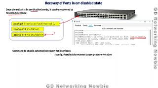 Switch Port Security  Recovery of Ports in errdisabled state [upl. by Zsuedat]