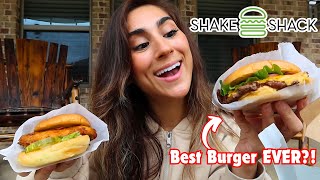 TRYING SHAKE SHACK Worth The HYPE [upl. by Jori]