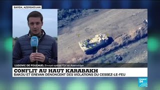 HautKarabakh  Arménie et Azerbaïdjan saccusent mutuellement de violer le cessezlefeu [upl. by Ahsela]