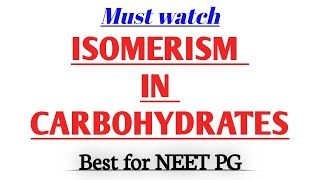 Isomerism in carbohydrates  Stereoisomerism  Optical isomerism  Biochemistry [upl. by Nahoj]