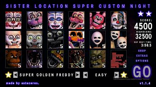 sl super custom night  super golden freddy easy mode completed [upl. by Monroe]