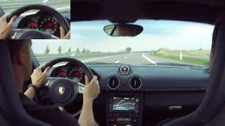 My Porsche 987 Cayman accelerates to 250kph  155 mph on German Autobahn [upl. by Fanchon441]