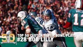 28 Bob Lilly Sacks Bob Griese Super Bowl VI  Top 50 Clutch Super Bowl Plays [upl. by Rramo]