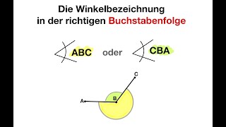 Wie schreibt man den Winkel richtig ABC oder CBA Die korrekte Buchstabenfolge bei der Winkelangabe [upl. by Annej437]