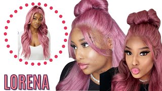 42 SYNTHETIC PINK WIG TRANSFORMATIO syntheticwigs wiginfluencer [upl. by Anitak158]