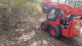 Kubota SkidSteer SSV75 Danuser Tree Puller [upl. by Burne]