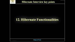 HB12 Hibernate Framework  Functionalities [upl. by Oconnor]