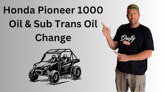 Honda Pioneer 1000 Oil and Sub Trans Oil Change [upl. by Arny]