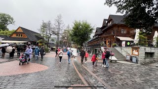 Zakopane during rain  4K HDR  Walking tour  Poland [upl. by Nevar]