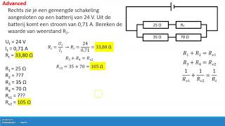 3HVG5 Vervangingsweerstand gemengde schakelingen Advanced opdracht [upl. by Heyde]