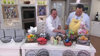 Gourmet Basics by Mikasa Set of 3 Centerpiece Baskets on QVC [upl. by Caputto]