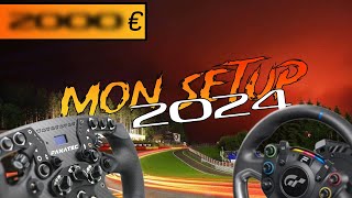 Mon SETUP de SIMRACING en 2024  Volant Base Pédalier Siège [upl. by Bilek]