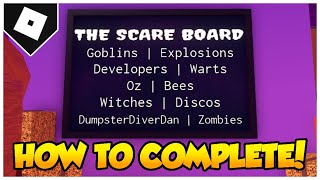 DAY 1 How to COMPLETE THE SCARE BOARD in WACKY WIZARDS  HALLOWEEN UPDATE ROBLOX [upl. by Russ]