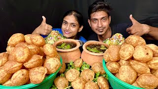 120 Golgappa Eating Challenge Pani Puri Eating Challenge  Spicy Golgappa Eating [upl. by Piper]