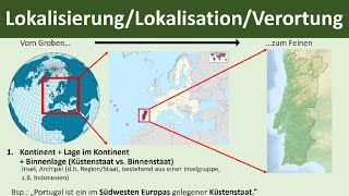 Lokalisierung  Lokalisation  Verortung eines Raumes Erdkunde Oberstufe  Klausurtipp 1 [upl. by Annas]