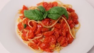 Spaghetti with Fresh Cherry Tomato Marinara Recipe  Laura Vitale  Laura in the Kitchen Episode 411 [upl. by Gaylene]