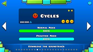 Geometry Dash  quotCyclesquot Complete 100 All Coins  Immortal Reaper [upl. by Ellswerth]