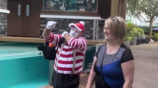 Tom The SeaWorld Mime Entertaining at SeaWorld Orlando [upl. by Narad]