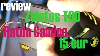 Review mouse gaming barato Zelotes T90 Español [upl. by Nimaynib338]