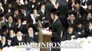 Purim Tish 5770 with Satmar Rebbe R Zalman Leib Teitelbaum [upl. by Ardnaek]