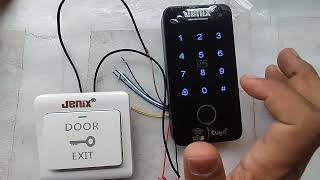 K155  Smart Life biometric access control panel  how to set unlock duration minimum 1 sec [upl. by Egroeg]