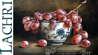 How to glaze  Time Lapse grapes painting Demo by Lachri [upl. by Ener]