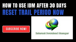 How to Reset IDM 30 Days Trail Period  Free IDM Trail Reset 2024 [upl. by Aniez248]