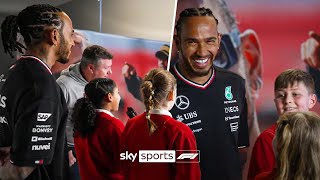 Lewis Hamilton SURPRISES young fans trying commentary with Crofty 🥹🎙️ [upl. by Ragg93]