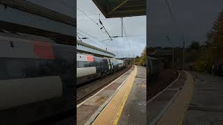 pendolino northbound at Penrith showing the tilt at 90 mph through the station curve [upl. by Fabrice]