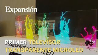 Así se ve el primer televisor transparente Microled de Samsung [upl. by Brenk155]