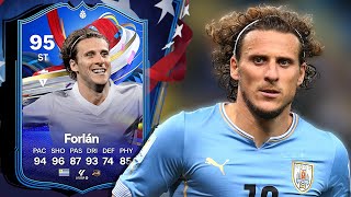 95 FORLAN GREATS OF THE GAME PLAYER REVIEW FC 24 [upl. by Nolla]