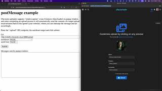 Chevereto v420  postMessage upload demo [upl. by Miharba]