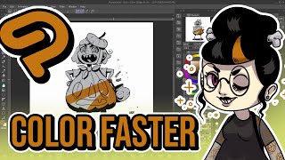 Color Faster with Clip Studio  4 Ways to Color Your Art  CSP Tutorial [upl. by Einwahr]