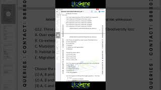 NEET PYQ 2024 Q1012  trending shorts viralfyp biology neet class11 class12 [upl. by Lalib]