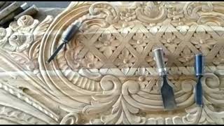 Wood carving workdiwan khat design [upl. by Absalom]