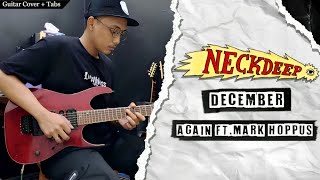 Neck Deep  December Again Feat Mark Hoppus  GUITAR COVER  Screen Tabs [upl. by Einnil]