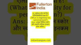 Fullerton India Mconnect Personal Loan App shorts [upl. by Azeret]